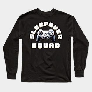 Boys Sleepover Party Matching Video Game Sleepover Squad Long Sleeve T-Shirt